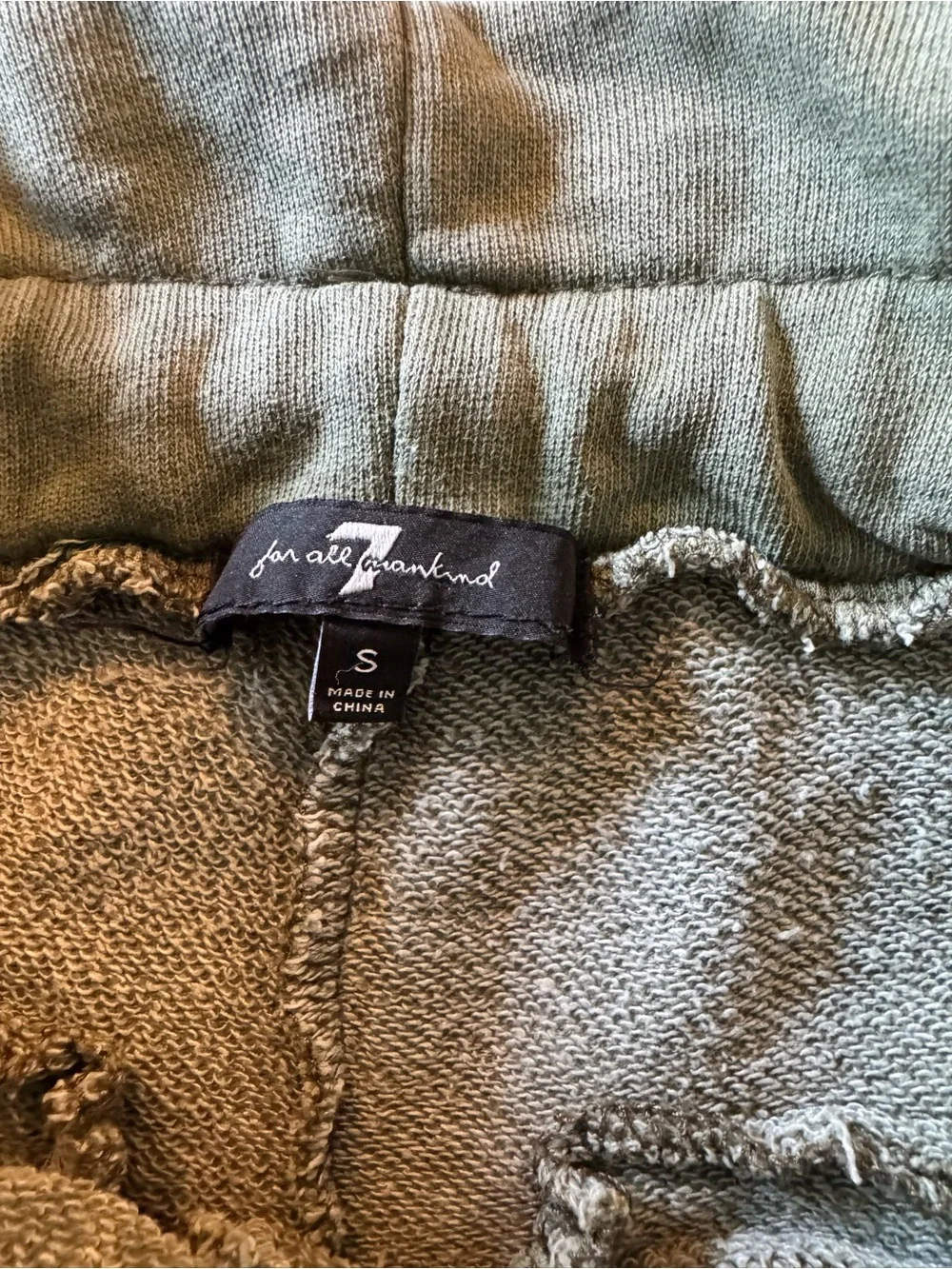 7 For All Mankind Olive Green Drawstring Jogger Pants